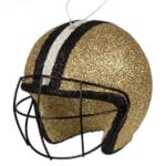 Gold Black Football Helmet Ornament