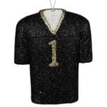 Gold Black Football Ornament