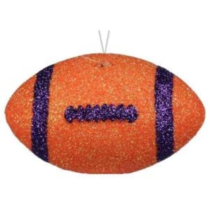 Orange Purple 3D Football Ornament
