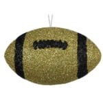 Gold Black Football Ornament