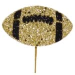 15" Gold Black Football Pick