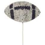 15" Navy Silver Football Pick