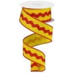1.5" Red Gold Ric Rac Ribbon - 10
yards
