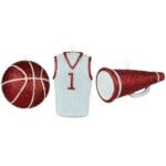 Red White Basketball Ornaments