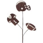 24” Maroon White Football Pick