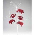 29” Red White Razorback Football Spray