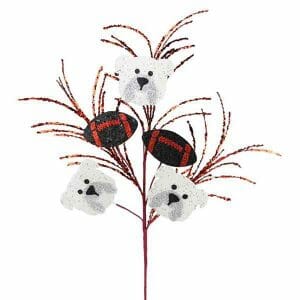 Red Black Bulldog Football Spray