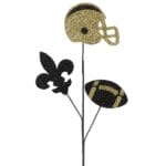 24” Gold Black Saints Football Pick