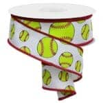 1.5”x10yds Yellow Softball Ribbon RGA172127