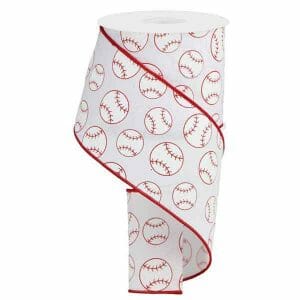 4" Glitter Baseball Ribbon - 10
yards