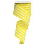 2.5" Yellow and White Pinstripe
Ribbon - 10 yards
