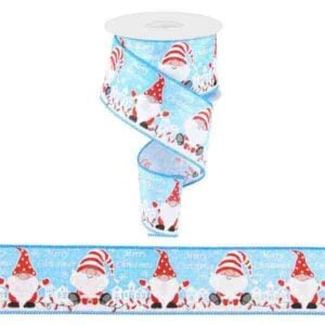 2.5" Merry Christmas Gnome Ribbon -
  10 yards