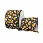 2.5" Black Candy Corn Ribbon - 10
yards
