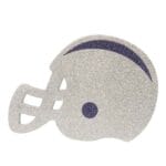 5” Silver Navy Football Ornament