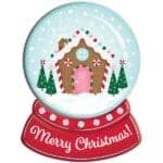 12” Gingerbread House Snow Globe Sign