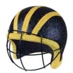 Navy Yellow Football Helmet Ornament