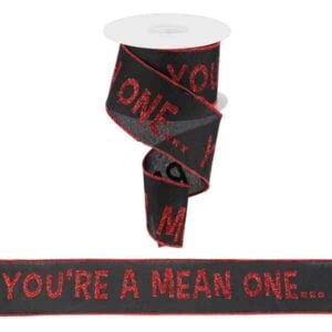2.5" Red Black Green Monster Ribbon
- 10 yards