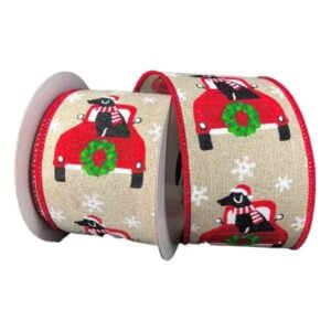 2.5" Christmas Dog Ribbon - 10 yards