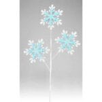 28” Blue White Snowflake Pick