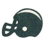 5” Green White Football Helmet Ornament