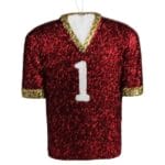 Crimson Gold Football Ornament