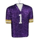 Yellow Purple Football Ornament