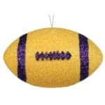 Yellow Purple Football Ornament