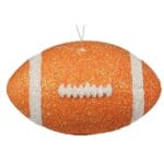 Orange White Football Ornament