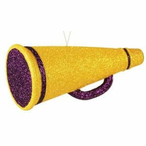 Yellow Purple Megaphone Ornament