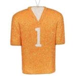 Orange White Football Ornament