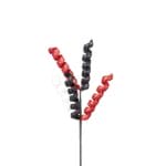 Glitter Red Black Curly Pick