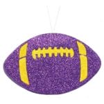 Purple Yellow Flat Football Ornament