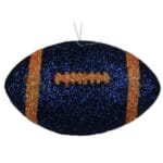 Navy Orange Football Ornament