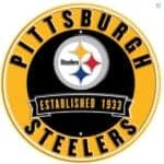 Pittsburgh Steelers Round Metal Sign