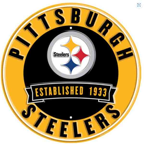 Pittsburgh Steelers Round Metal Sign