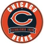 Chicago Bears Round Metal Sign