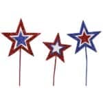 15” Red Blue Star Pick