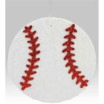 4” Flat Baseball Ornament
