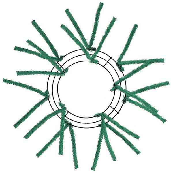 10Wire, 20Oad Pencil Work Wreath x12 Ties, Emerald XX167806