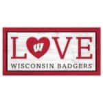 Wisconsin Badgers Love Sign