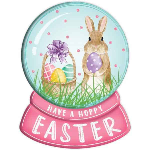 Snow Globe Easter Sign