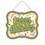 7” Happy Birthday Confetti Sign