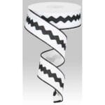 1.5”x10yds Black White Ric Rac Ribbon