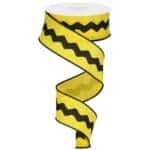 1.5”x10yds Black Yellow Ric Rac Ribbon