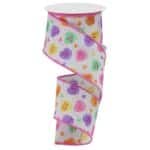 2.5”x10yds Conversation Hearts Ribbon