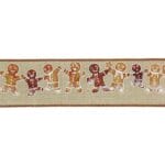 2.5”x10yds Beige Gingerbread Men Ribbon