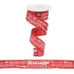 1.5" Red Mississippi Ribbon - 10
yards