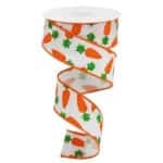 1.5”x10yds Easter Carrot Ribbon