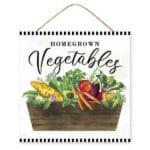 10” Garden Vegetables Sign