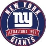 New York Giants Metal Sign